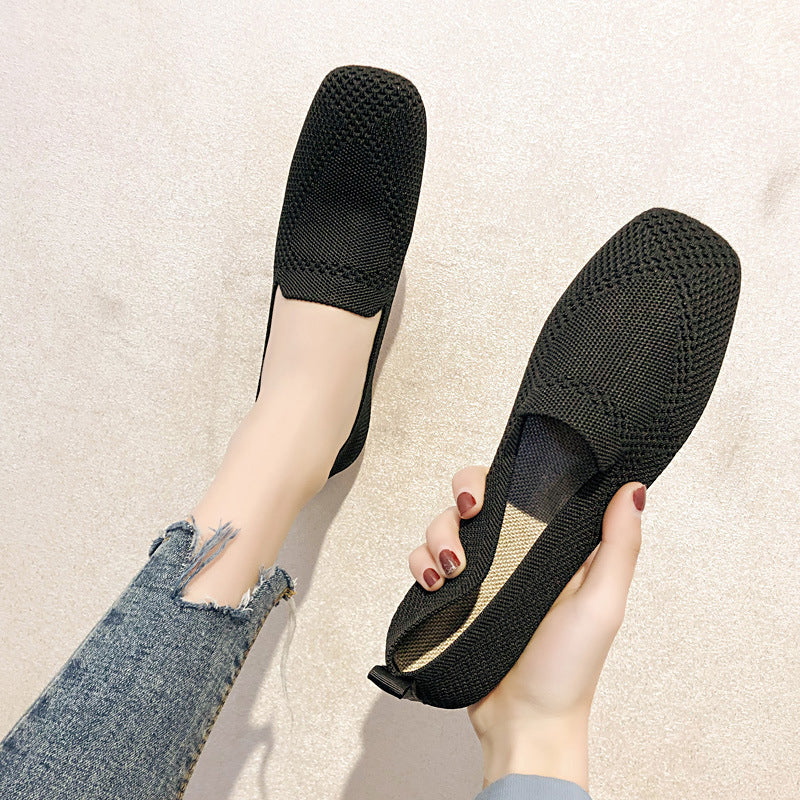 Women's Knitted Soft-soled Casual Shoes