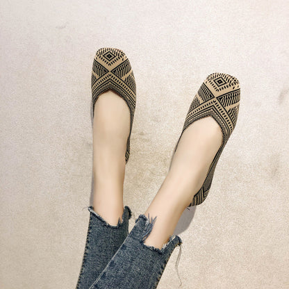 Women's Knitted Soft-soled Casual Shoes