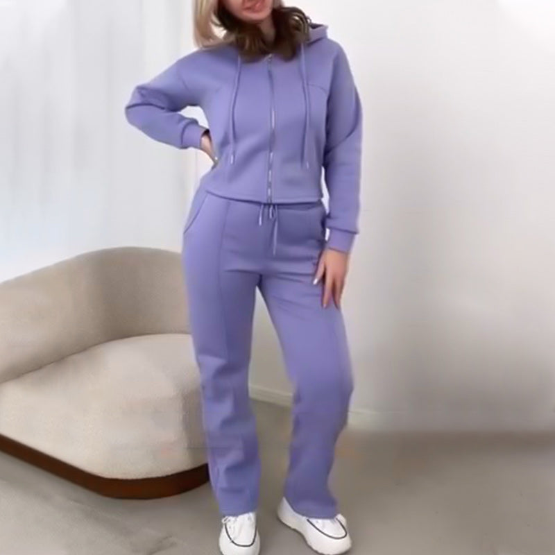 Women's 2-Piece Zip-Up Hoodie & Sweatpants Set