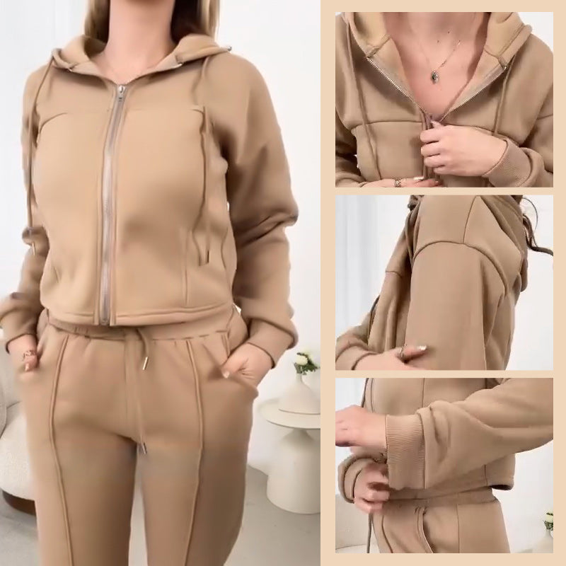 Women's 2-Piece Zip-Up Hoodie & Sweatpants Set