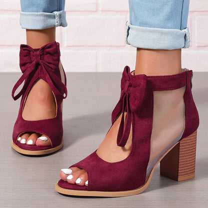 🌸Women’s Bow Open-Toe Chunky Heel Sandals💐