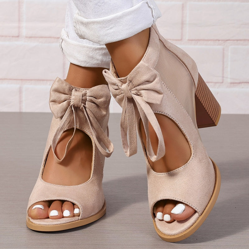 🌸Women’s Bow Open-Toe Chunky Heel Sandals💐