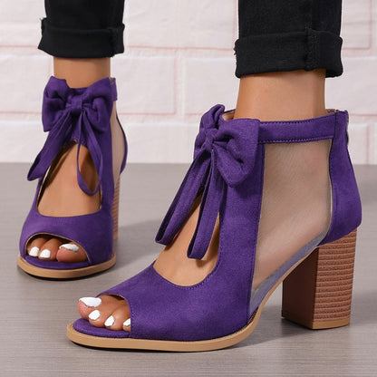 🌸Women’s Bow Open-Toe Chunky Heel Sandals💐