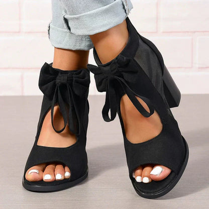 🌸Women’s Bow Open-Toe Chunky Heel Sandals💐