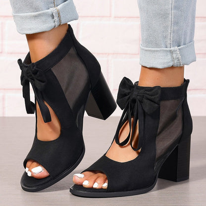 🌸Women’s Bow Open-Toe Chunky Heel Sandals💐