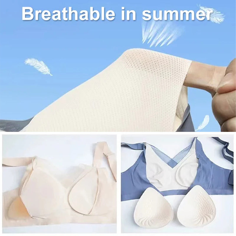 3D Stretchy Seamless Wireless Bra with Silicone Pads