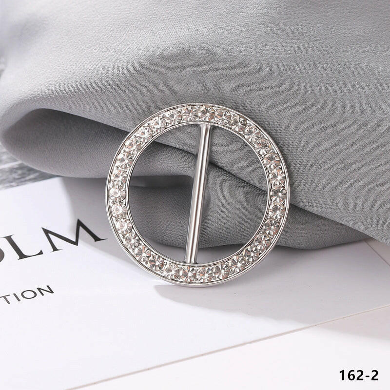 Fashion Silk Scarf  Brooch Buckle