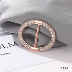 Fashion Silk Scarf  Brooch Buckle