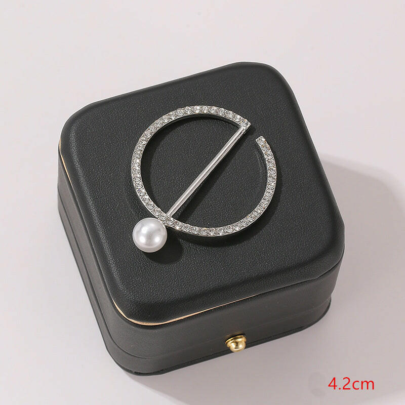 Fashion Silk Scarf  Brooch Buckle