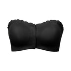 Charming Leopard Print Strapless Front Button Bra