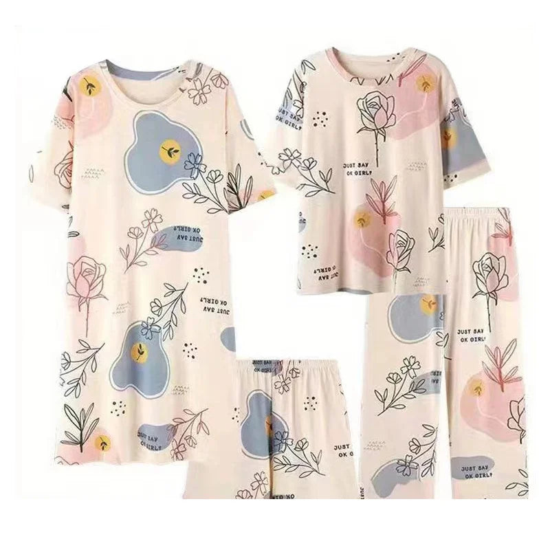 New Four-piece Pajamas for Women