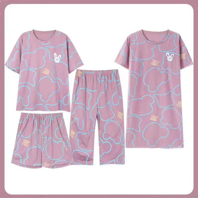 New Four-piece Pajamas for Women