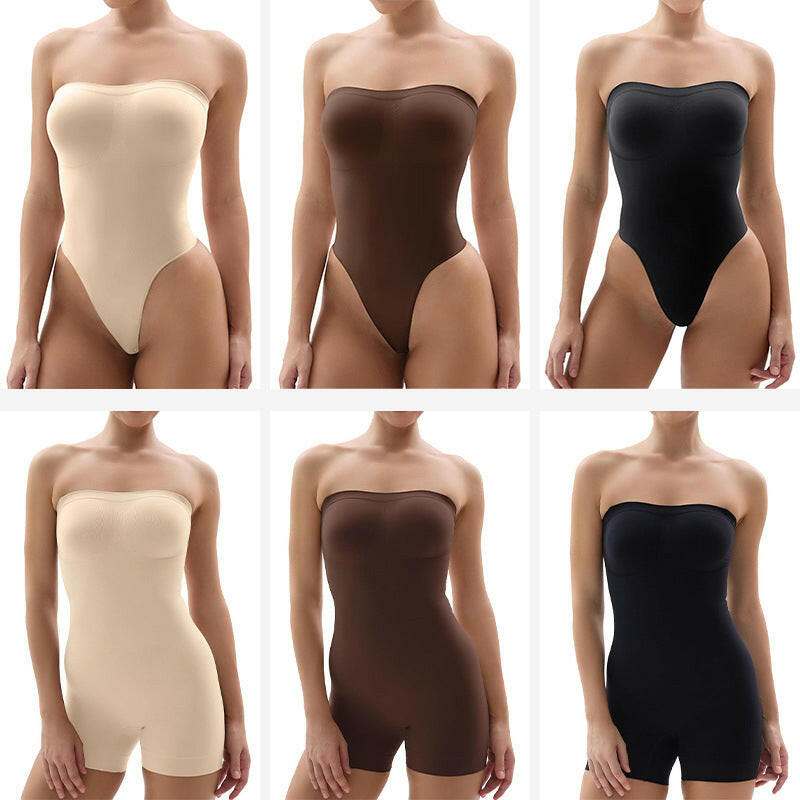 Tummy Control Seamless Shapewear with Removable Straps