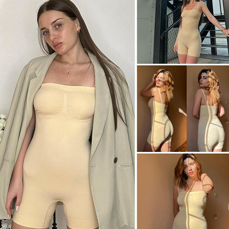 Tummy Control Seamless Shapewear with Removable Straps