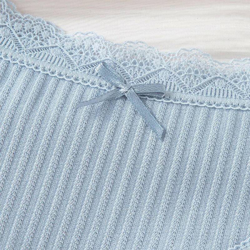 Women’s Soft Lace Trim Bow Panties