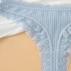 Women’s Soft Lace Trim Bow Panties