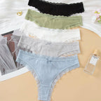 Women’s Soft Lace Trim Bow Panties