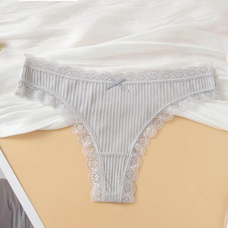 Women’s Soft Lace Trim Bow Panties