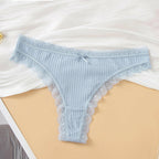 Women’s Soft Lace Trim Bow Panties