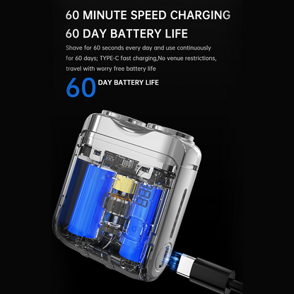 ⏳🔥LIMITED-TIME 50% OFF! ⏰🎁 Portable Mini Men's Electric Shaver – Compact & Rechargeable🧳