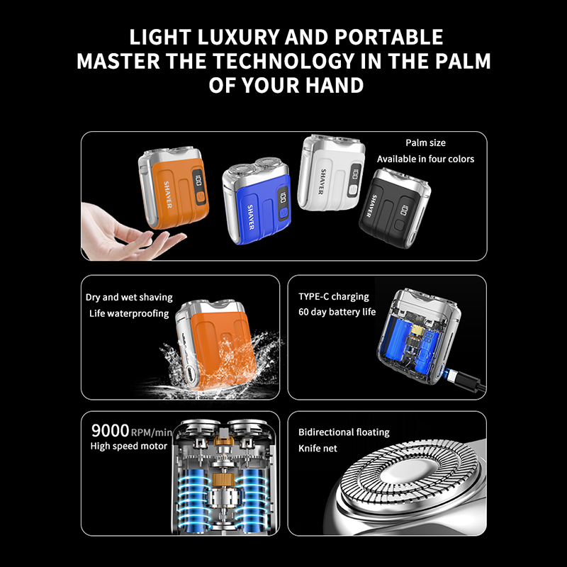 ⏳🔥LIMITED-TIME 50% OFF! ⏰🎁 Portable Mini Men's Electric Shaver – Compact & Rechargeable🧳