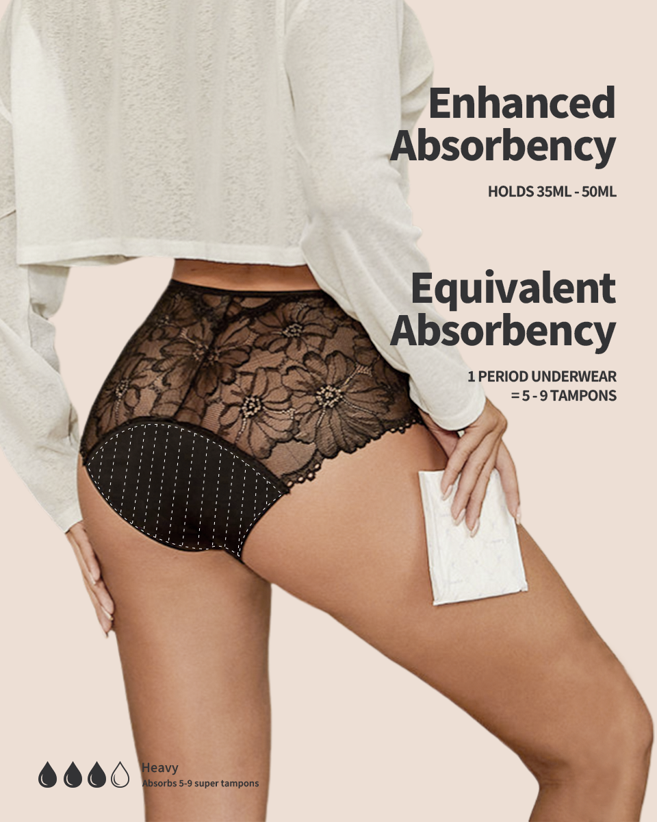 Women's Sexy Lace 4-Layer Leakproof Period Panties