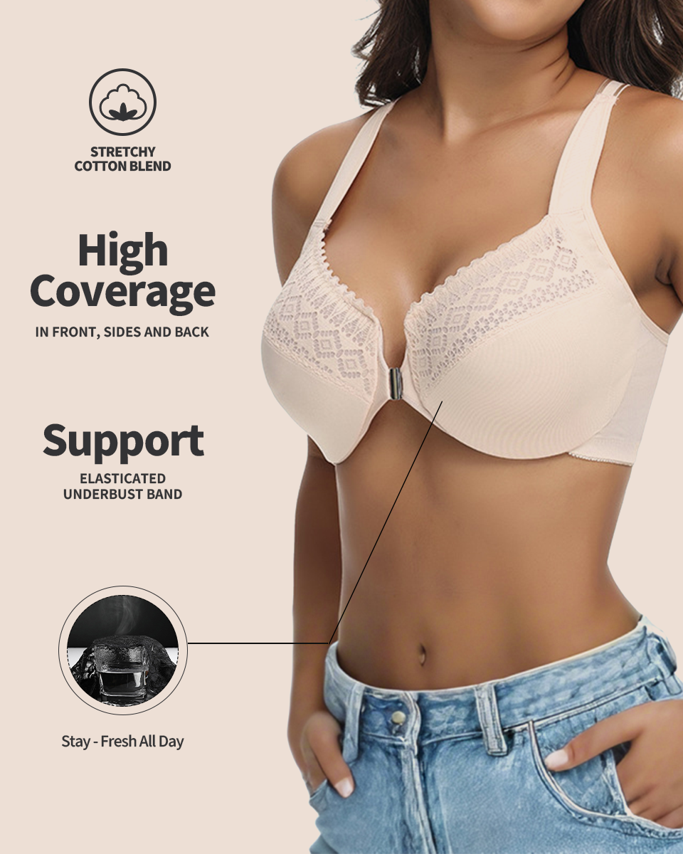 Women's Push Up Front Closure Bra
