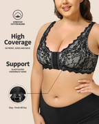 Women's 3D Support Front Closure Lace Lingerie