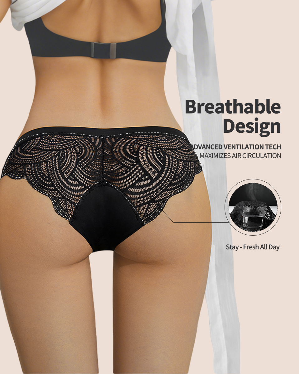 Women's Sexy Lace 4-Layer Leakproof Period Panties