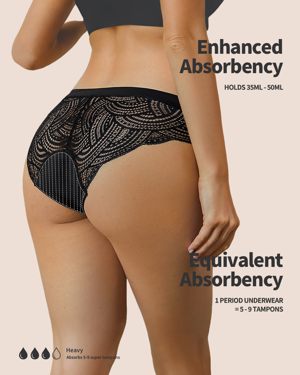 Women's Sexy Lace 4-Layer Leakproof Period Panties