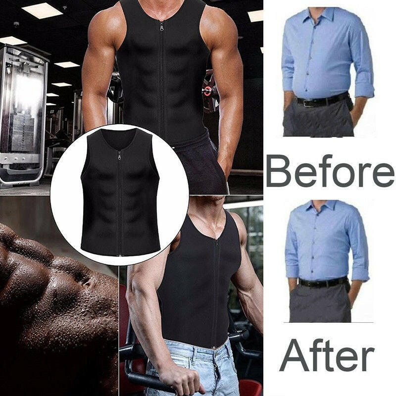 🍂Autumn Promotion 50%💥Men's Workout Zipper Body Shaper Tank Top