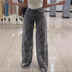 💃Summer fashion forward🌸🔥 Lace spliced jeans