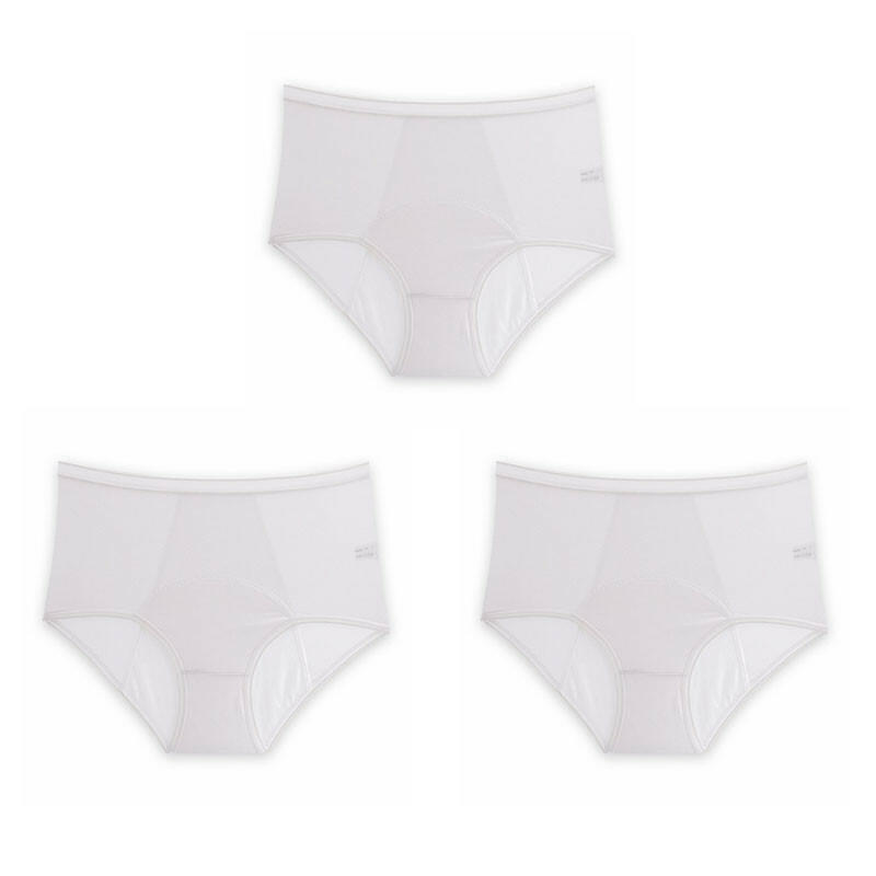 Plus Size High Waist Leak Proof Ice Silk Panties