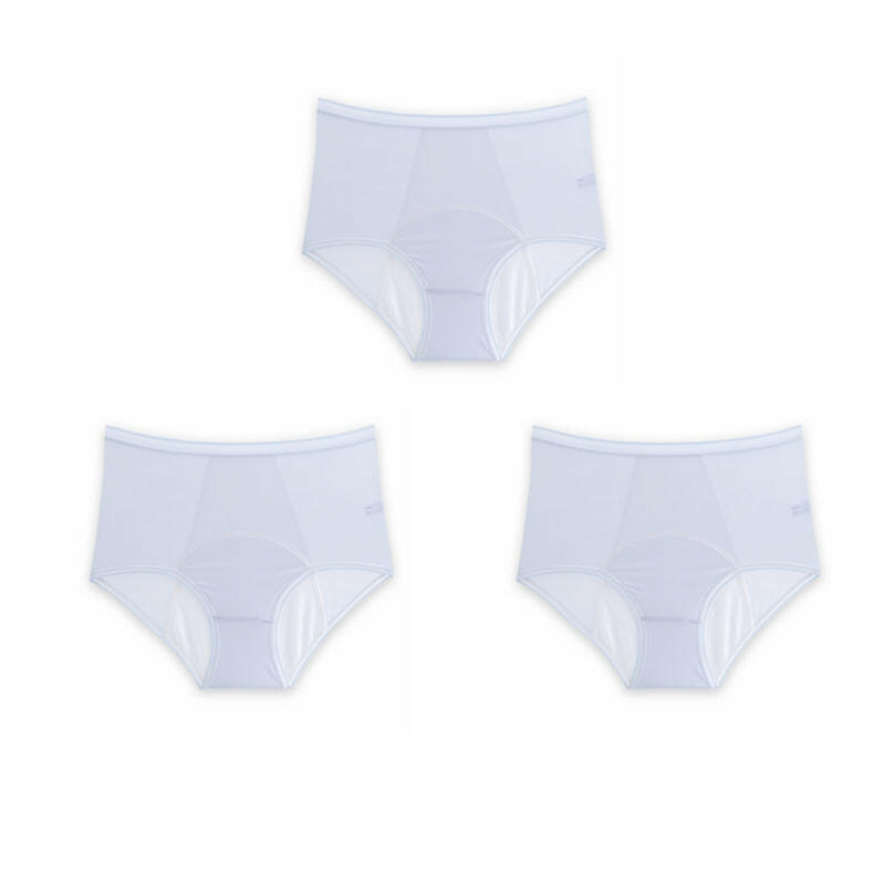 Plus Size High Waist Leak Proof Ice Silk Panties