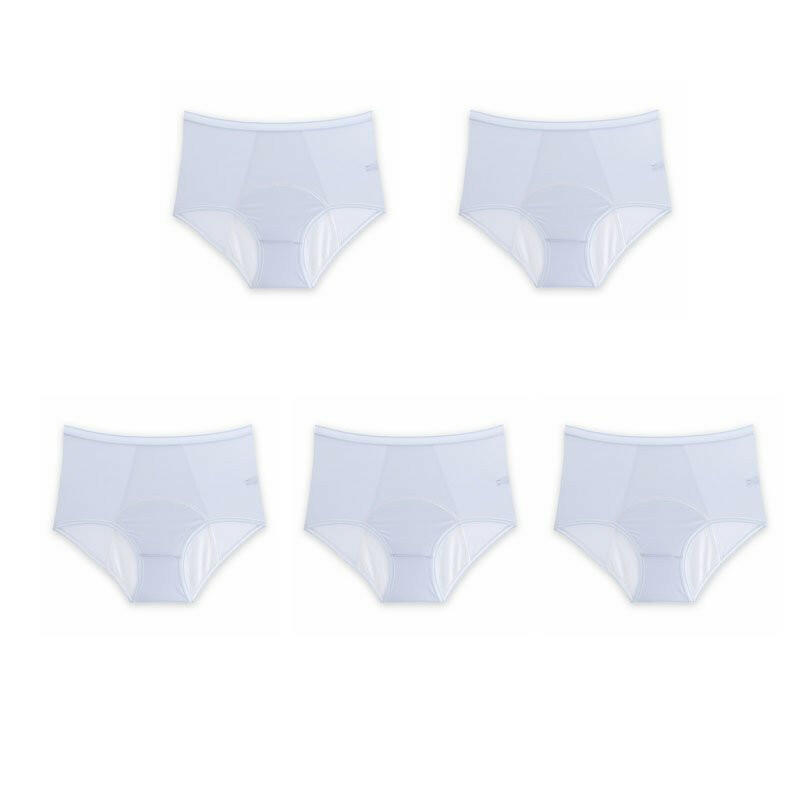 Plus Size High Waist Leak Proof Ice Silk Panties