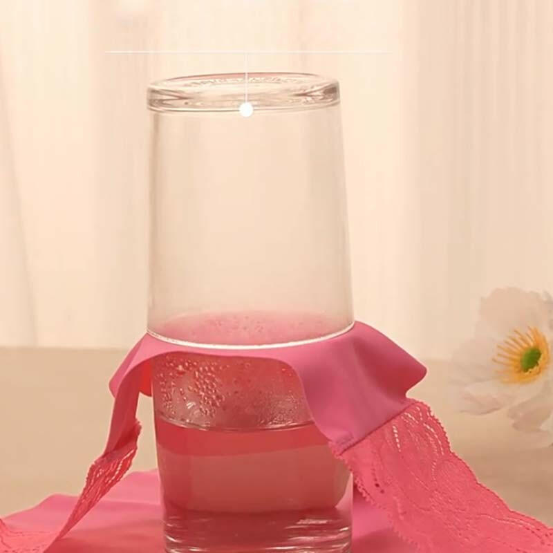 Women's Breathable Letter Print Lace Trim Briefs