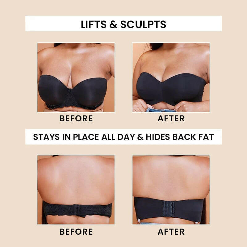 Ultra-Thin Push-up & No-Slip Strapless Bra