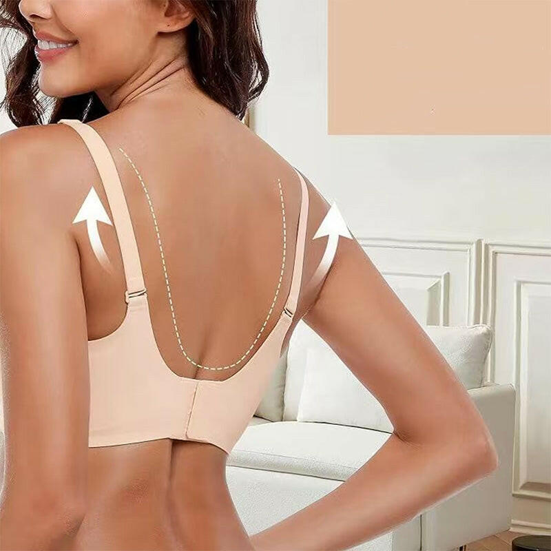 Deep V Plunge Push-up Wirefree Seamless Bra