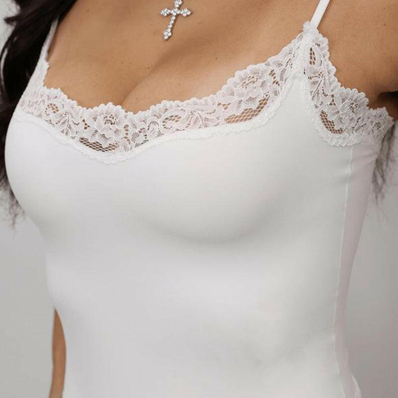 Slimming Lace Spaghetti Bodysuit