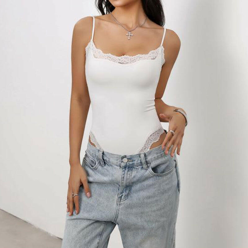 Slimming Lace Spaghetti Bodysuit