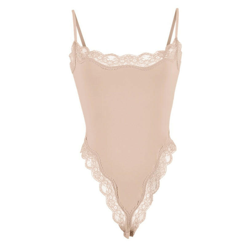 Slimming Lace Spaghetti Bodysuit