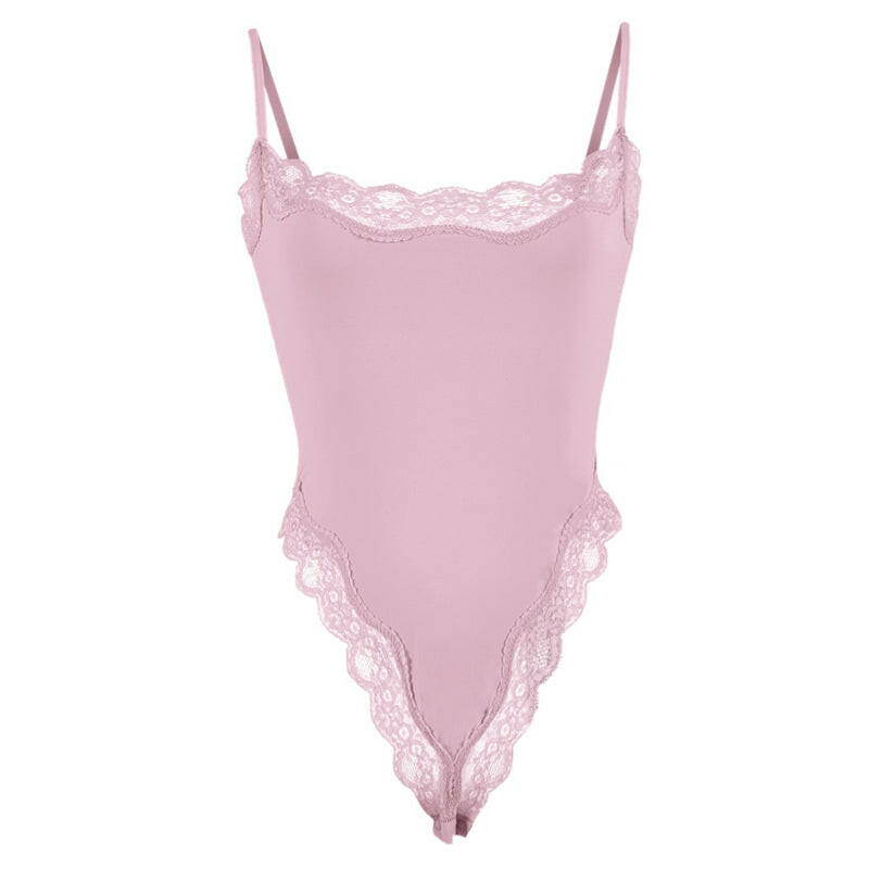 Slimming Lace Spaghetti Bodysuit