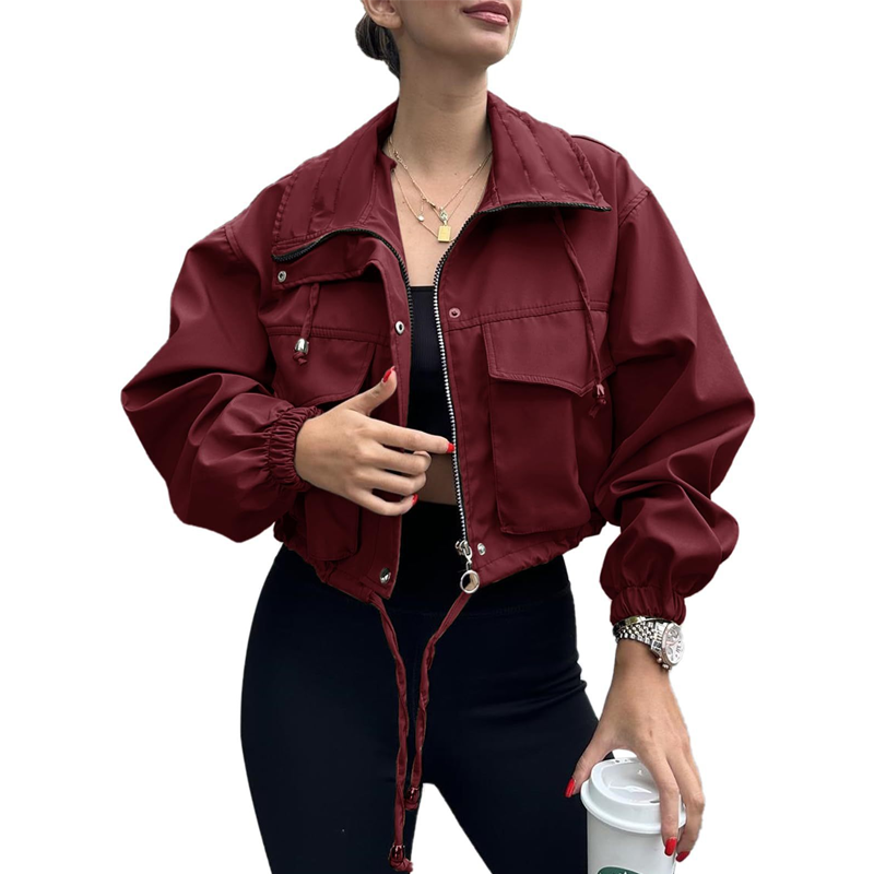 Women's Casual Lightweight Cropped Jacket