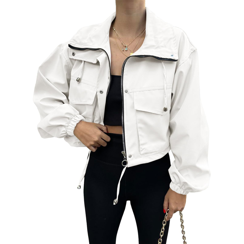 Women's Casual Lightweight Cropped Jacket