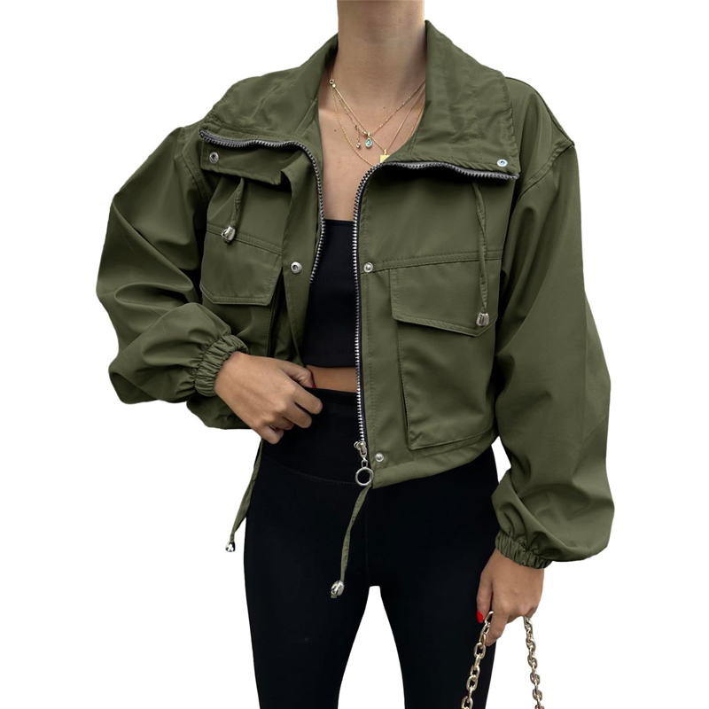 Women's Casual Lightweight Cropped Jacket