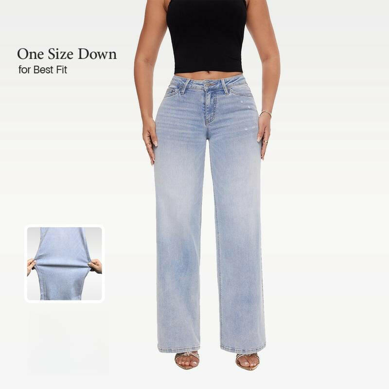 Mid-low Rise Baggy Jeans