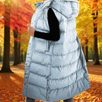 Stylish Puff Hooded Sleeveless Long Vest