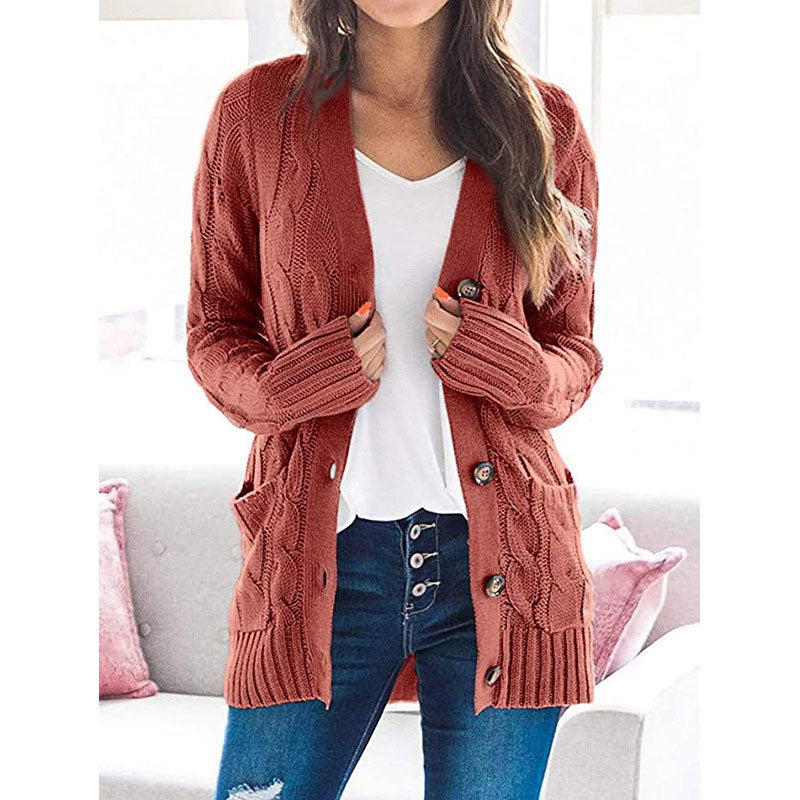 Women's Autumn Midi-Length Knit Sweater
