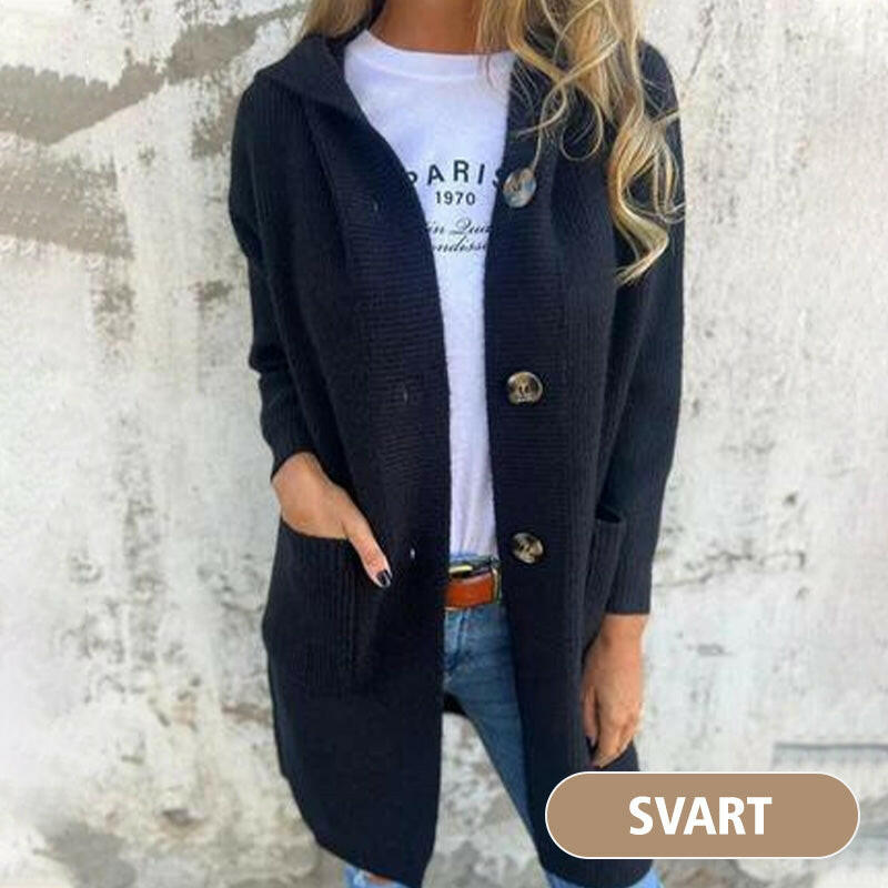 Women's Button-Down Hooded Cardigan