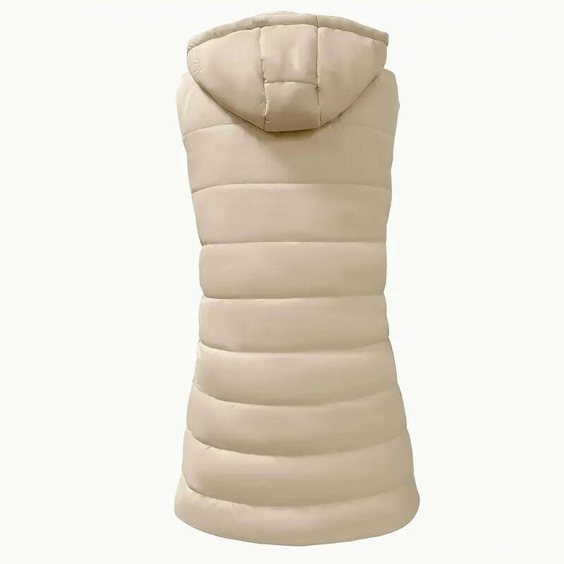 Women’s Zip-Up Long Puffer Vest